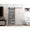 Sartodoors Sturdy Barn Door 18 x 96in, Nebraska Grey W/ Frosted Glass, 6.6FT Rail Hangers Heavy Hardware Set QUADRO4445BD-B-NEB-1896 - alternate 4